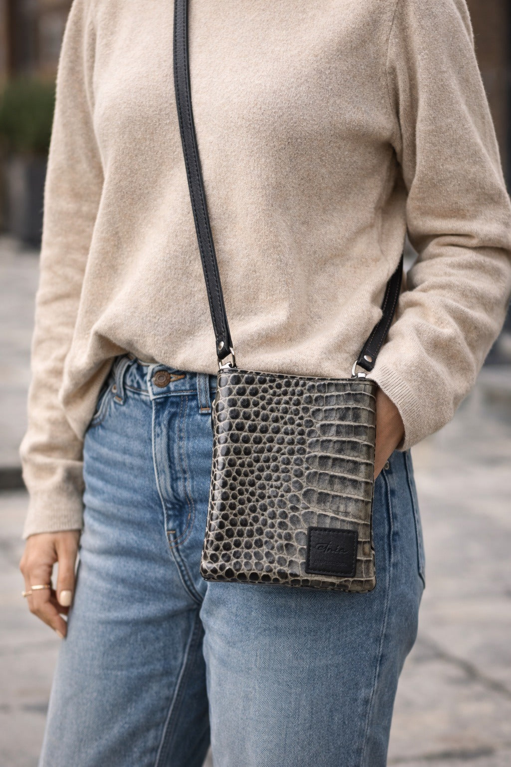 Pochette cuir – ETNIA Néro