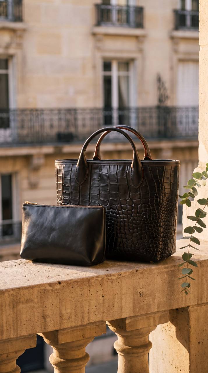 Duo Etnia — Sac compact & Pochette assortie
